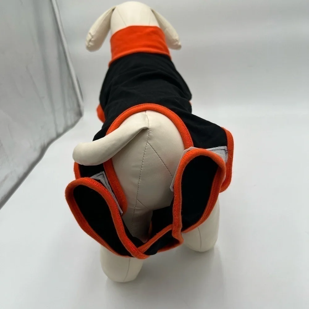Dog Surgical Recovery Suit - Black with Orange Accents, Size M (NWOT)